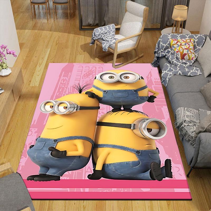 1Pc Despicable Minions Adventure Rug, Office Carpet Indoor Outdoor Doormat, Non-Slip, Comfortable, Living, Christmas Halloween, Xmas Gift G11