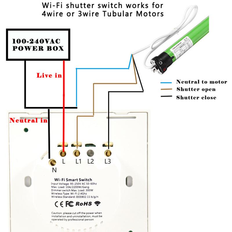 Graffiti WiFi Curtain Switch with Mobile Remote, Timer, Alexa & Google Voice Control