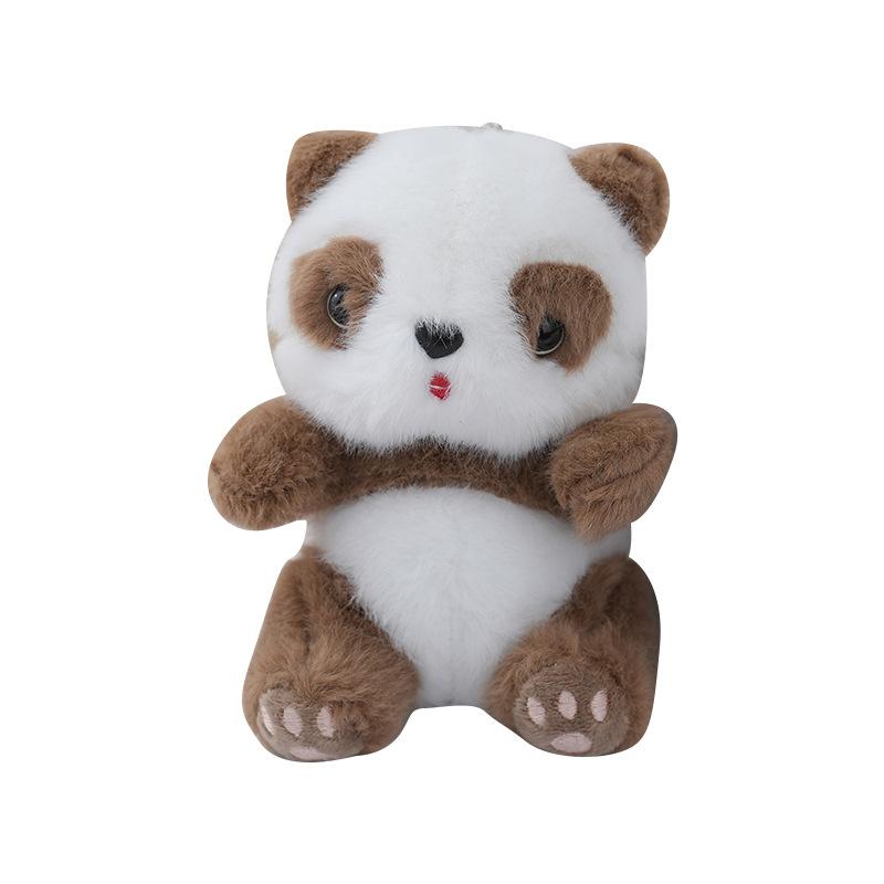 Panda Cute Plush Keychain Available In Black Gray And Brown Perfect For Gifts