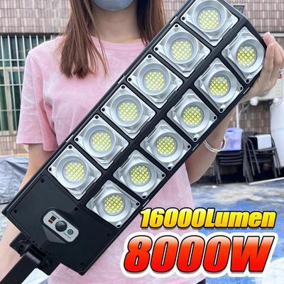 16000LM Solar Led Light Outdoor Najmocniejsza zewnętrzna lampa solarna 720 LED 3-trybowy pilot zdalnego sterowania Wodoodporna lampa ogrodowa