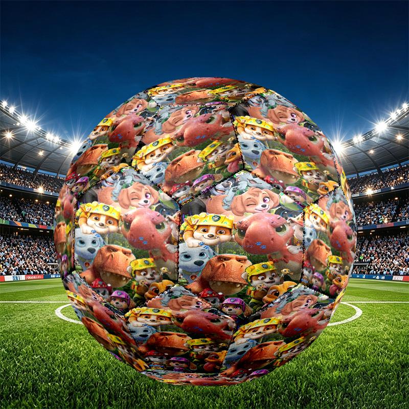 PAW Patrol Print Size 5 Soccer Ball, PU Wear Resistant Football for Match Training and Daily Practice, Birthday Gift for Soccer Fans