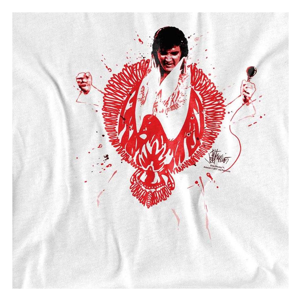 Elvis Presley Unisex Adult Red Pheonix T-Shirt