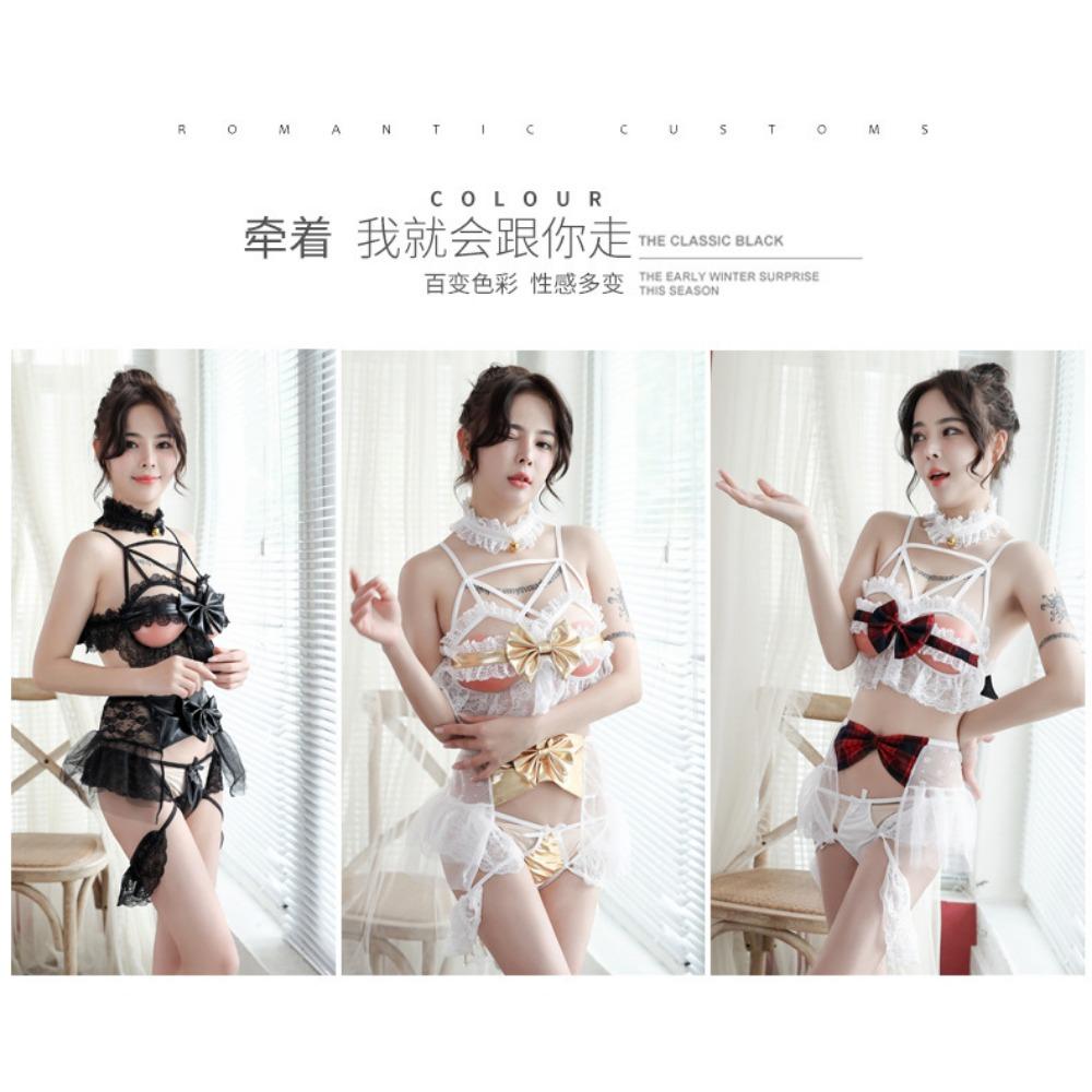 Sex Lingerie Wholesale Uniform Seduction Female Pajamas Maid Outfit Sexy Lace Cosplay Maid Supplies Set