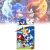 Sonic The Hedgehog Cartoon Bedding Set With Cotton Duvet Cover And Pillowcase For Bedroom Decor