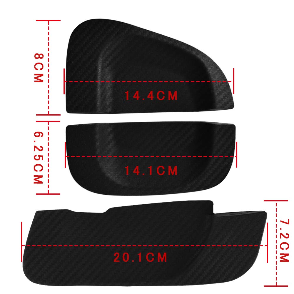 Bojin Industry Universal Door Handle Covers for Toyota Hiace 200 Series Set of 6 (Carbon Fiber) (3rd, 4th, 5th, 6th, DX/GL) - Anti-Scratch,