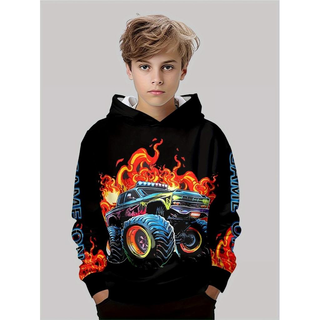 Men's Trendy Fashion Print Hoodie, a Stylish and Casual New Design for Boys