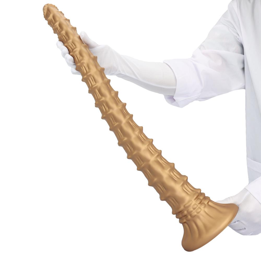 60cm Extra Long Silicone Anal Snake - Unisex Stretching Toy for Advanced Play, Giant Horse Cock Design, Dual-Ended for Anal/Vaginal Use