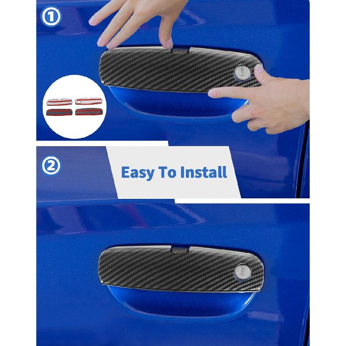 4Pcs Exterior Door Handle Covers Trim Overlay Compatible with Dodge Charger 2010-2024, Outside Door Handle Protector Shell for Dodge Charger Exterior