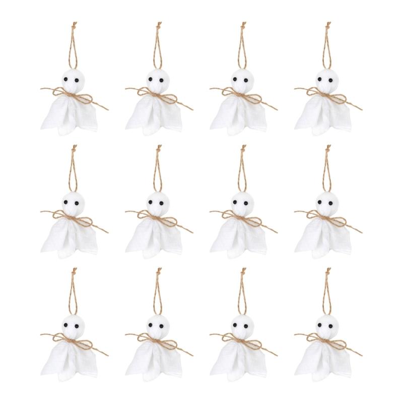 User Friendly Haunting Specters Decorations 12PCS Set With Twines Rope For Scary DIY Halloweens Party Ceiling Doorway Decoration