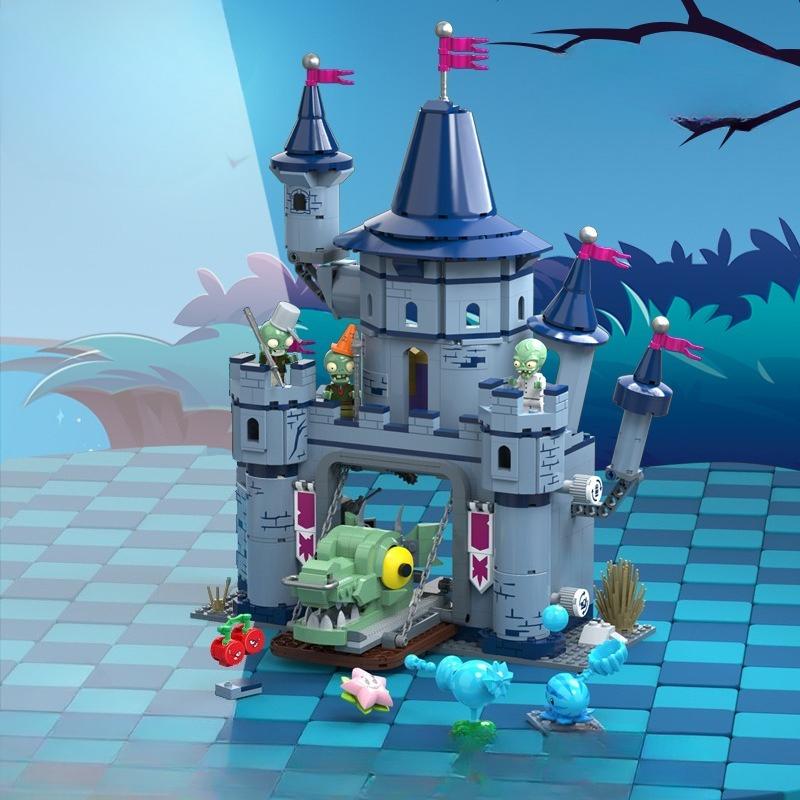 761pcs Creative Series Zombie Battle Scene Zombie Castle Set of Building Blocks Toys