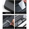 Car Rear Trunk Door Sill Bumper Guard Plate Stickers for BYD Atto 3 EV 2022 2023 Logo Carbon Fiber Anti Scratch Protector Decal