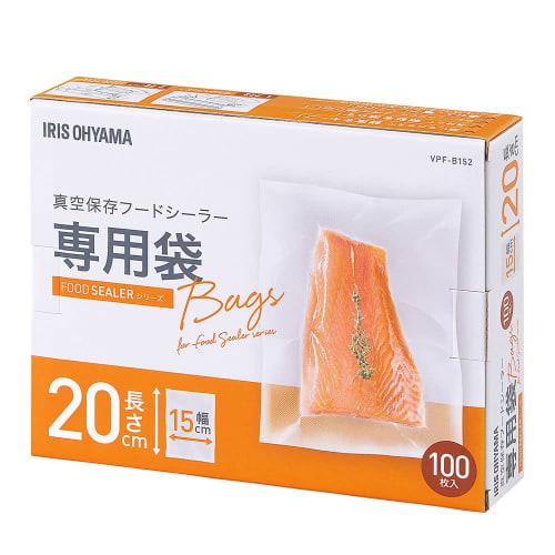 IRIS OHYAMA Vacuum Packing Machine Vacuum Preservation Food Sealer Special Bag 100 Pieces Width 15cm X Length 20cm VPF-B152