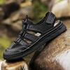 Sandals Men's Large Size Shoes Summer + Mesh, Stitched Shoes Men's Casual Breathable Men's Shoes