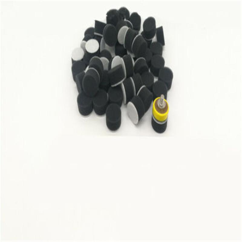 60 szt. 1" 25mm Gąbkowy Pad Polerski Zestaw Padów Polerskich Polerka Samochodowa + 2 szt. Płyta Podkładowa M6 Pasuje do Szlifierki Elektrycznej Dremel Narzędzie Obrotowe