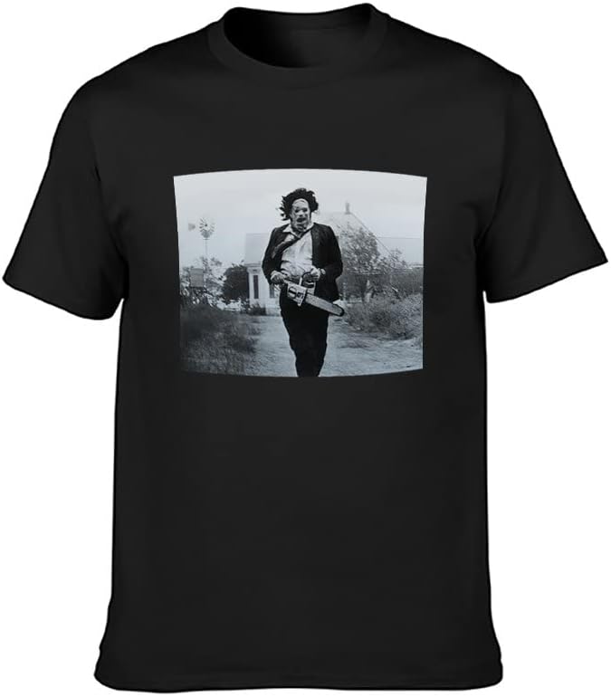 Unisex T-Shirt Texas Chainsaw Massacre Leatherface Running Black 4XL