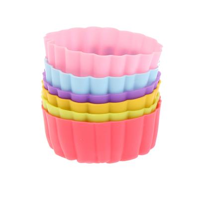 6 Pezzi 5Cm Stampi in Silicone per Budino a Forma di Fiore di Girasole Muffin Torta Accessori