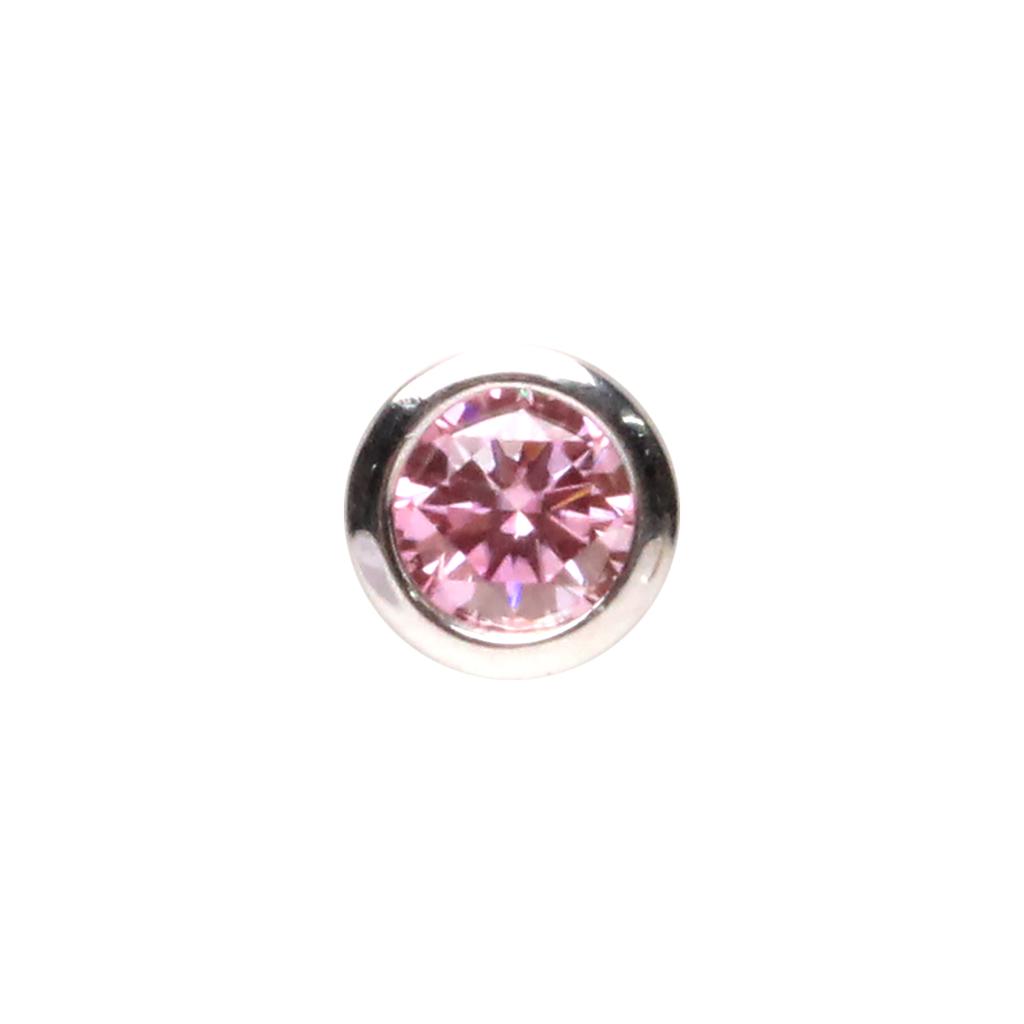 Bien Vetu Pink Moissanite Pendant 1 Carat Bezel-Set 433