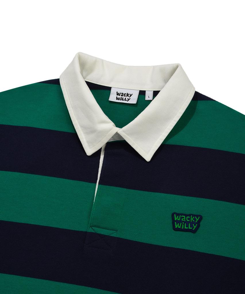 WACKY WILLY Rugby Long Sleeve Green