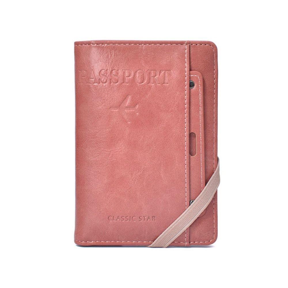 Minimalist RFID Passport Holder PU Leather Tickets Cards Holder  Travel Accessories