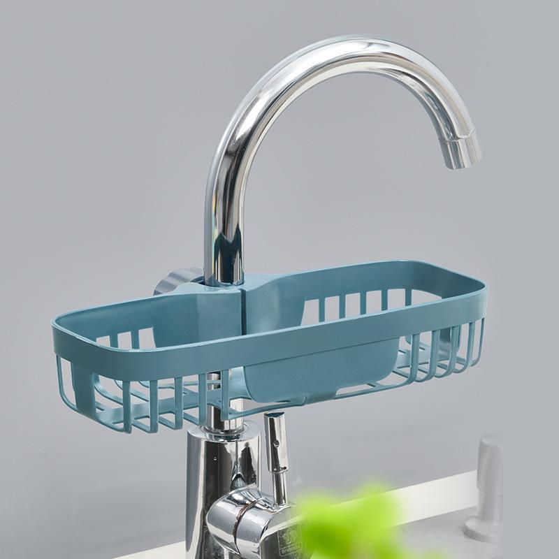 

Plastic Sink Faucet Storage Rack: Complete Kitchen Utensil Drain Set