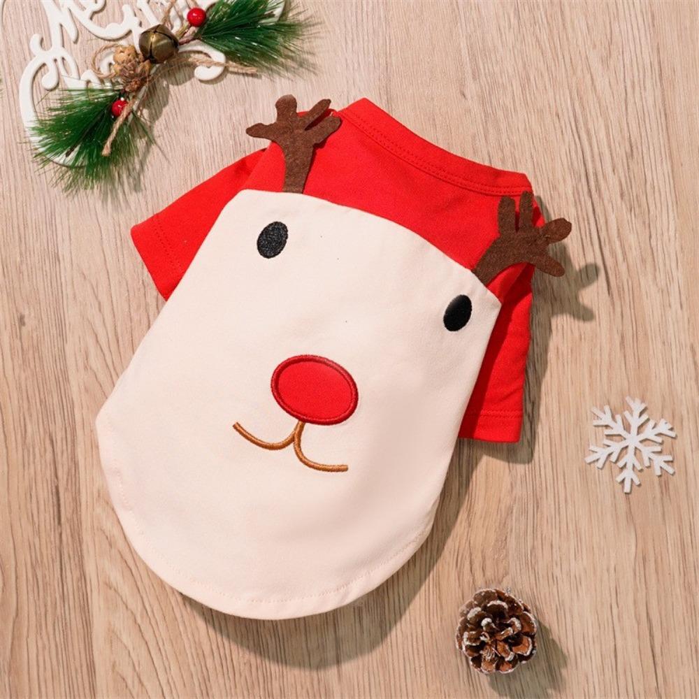 Small Medium Large Dog Christmas Pet Supplies Clothes Teddy Cotton Clothes Autumn and Winter Elk Cat Cat Dog Clothes