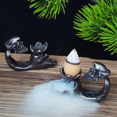 Bodhidharma Räucherstäbchen mit Rückfluss Teezeremonie Ornament Zen Erleuchtung Vorfahre Räuchergefäß Räucherstäbchen Räucherkegel Heimdekoration