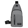 Mens Chest Bag Pack Sport Waterproof Casual Daypack with Earphones Cable Hole Shoulder for