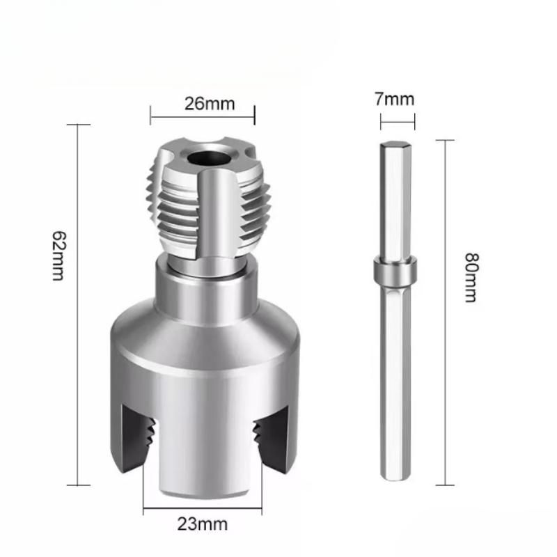 

Набор инструментов для нарезания резьбы из углеродистой стали для ПВХ труб, совместимый с электродрелью 3/4
