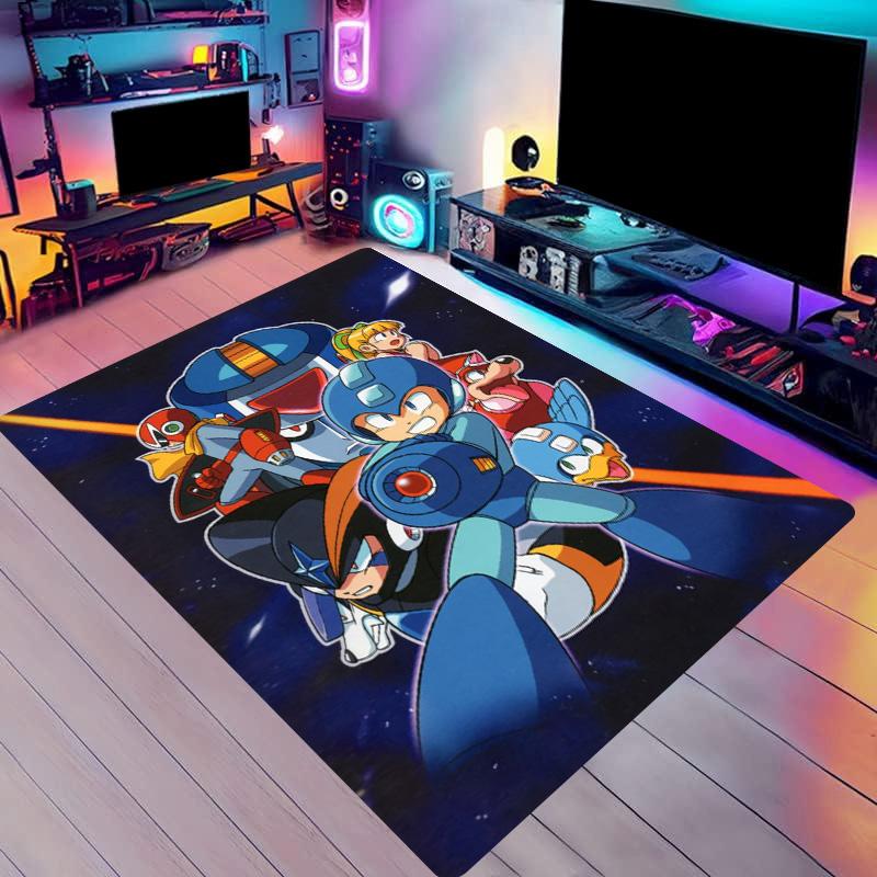 Robot Game Carpet M-Megaman European and American Series Living Room Square Rugs Tent Mats Carpets for Living Room