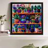 Ew Arrival 5D DIY Full Circle Diamond Painting "Painted Plant Storage Rack" Embroidery Cross Stitch Home Decor Gift