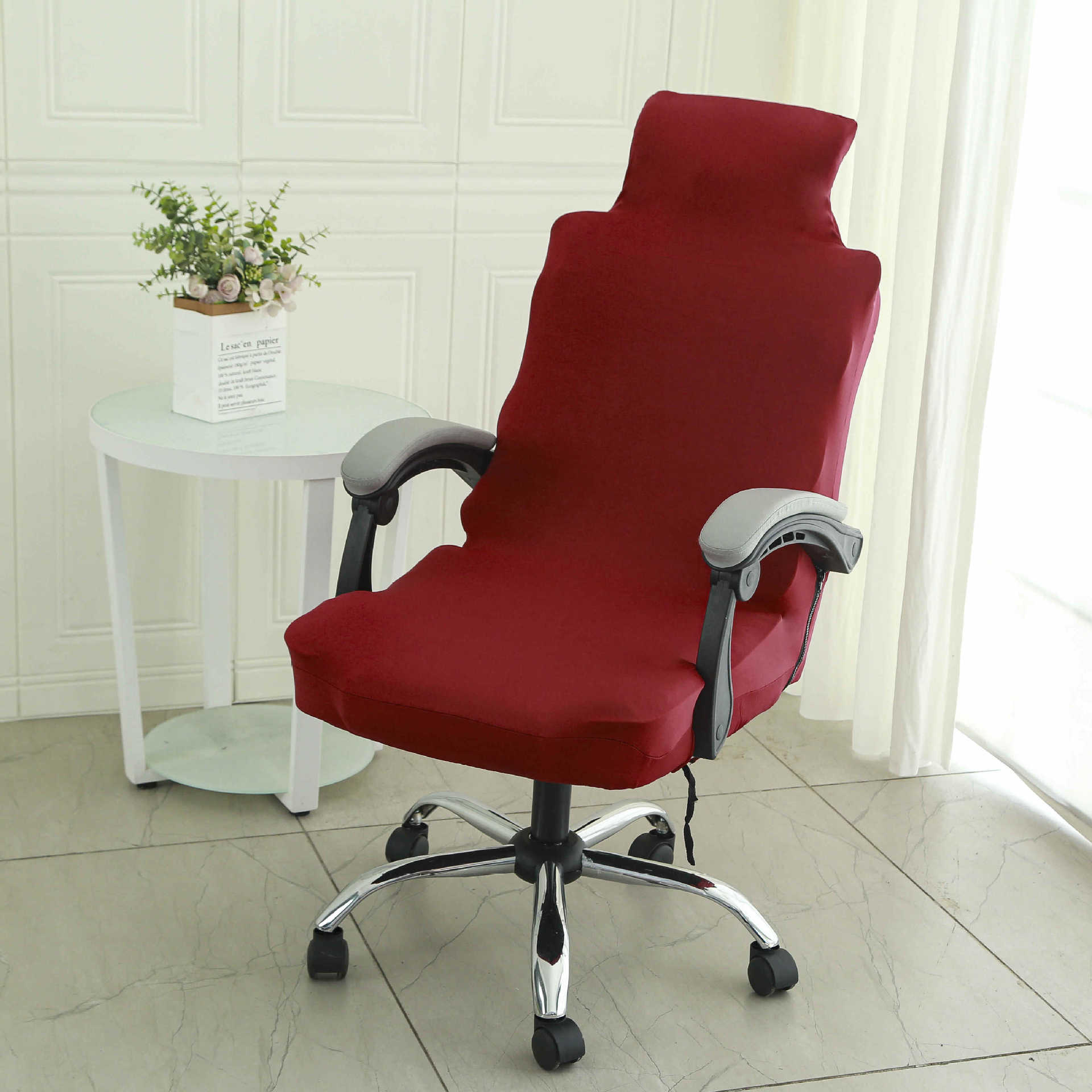 

Office Computer Chair Cover Household Elastic Armrest Chair Cover Universal Headrest Chair Cover Boss Recliner Cover computer chair cover бежевий