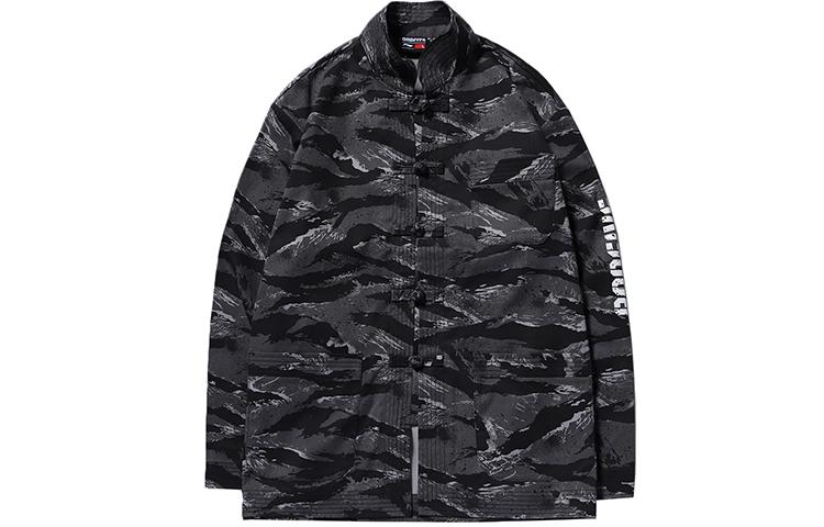 Li Ning Jackets Men s Standard Black Camouflage Stand Collar Moderate Other AJDN181-1 M