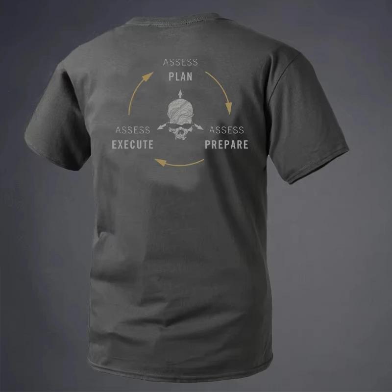 

2025 Новая футболка Unlimited Club в стиле черепа, военный фанат, круглый вырез, короткий рукав, летняя, тактическая уличная одежда, винтажный мото-топ 4XL