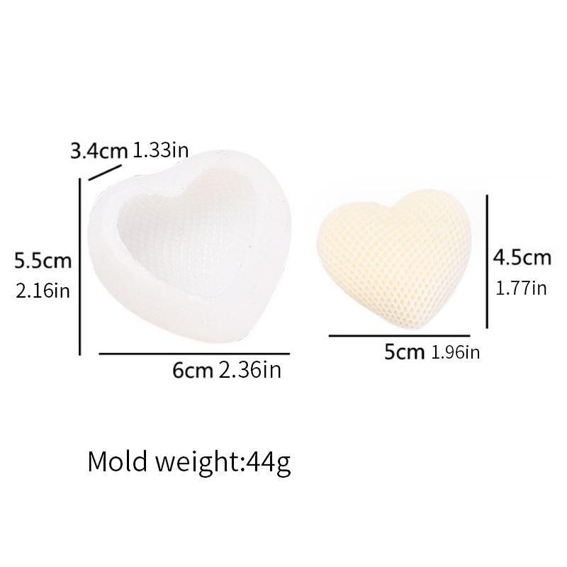 1 Stück, große, mittlere und kleine herzförmige Duftkerzen-Silikonform, Gips-Handseife, DIY-Backen, Tortendekoration