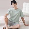 Men's Modal Summer Pajama Set: Short Sleeve & Shorts, Casual Plus Size Homewear