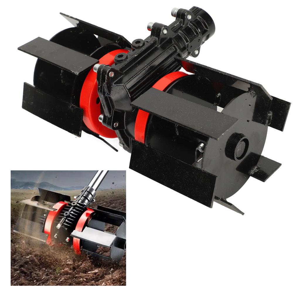 10cm ing Wheel 9 Teeth Aluminum Iron Plowing Wheel for Grass Mow Till Scarifi Accessory