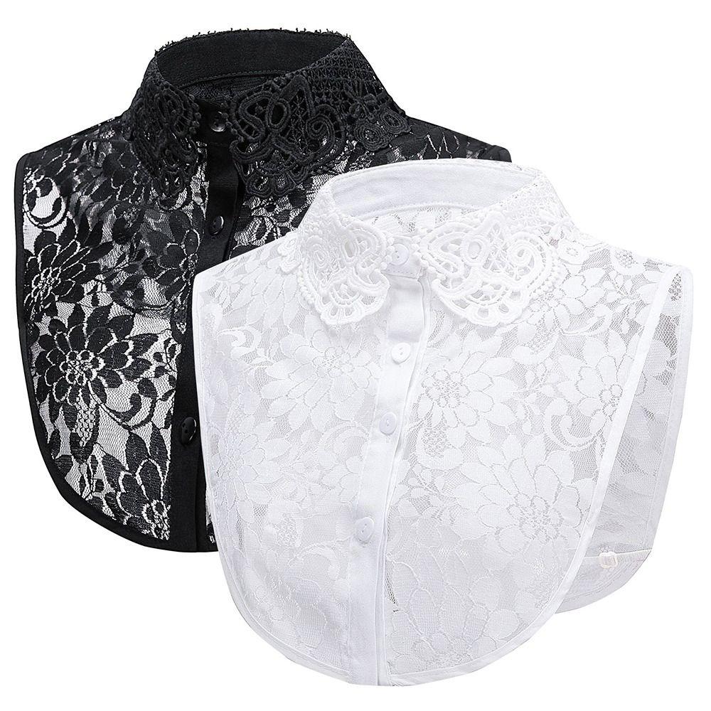Chiffon Fake Lace Collar Detachable Fake Shirt Collar DIY Clothing Accessories  for Women Girls