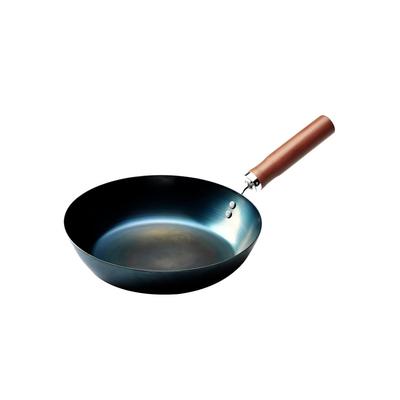 Kawabata Takisaburo Shoten Iron Frying Pan 26cm Made Japan IH Compatible Gas Flame PFOA Free PFOS No Seasoning Required High Durability Long Lasting