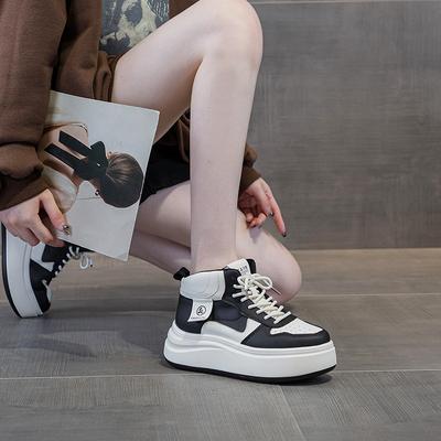 Thick-soled Little White Shoes Women's New Heightening Little White Shoes Popular Casual Fashion Classic Female Student Board Shoes