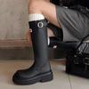 Thick-soled Non-slip Tall Red Rain Boots 2025 Outdoor Camping Rain Shoes But Knee Travel Boots Knight Boots