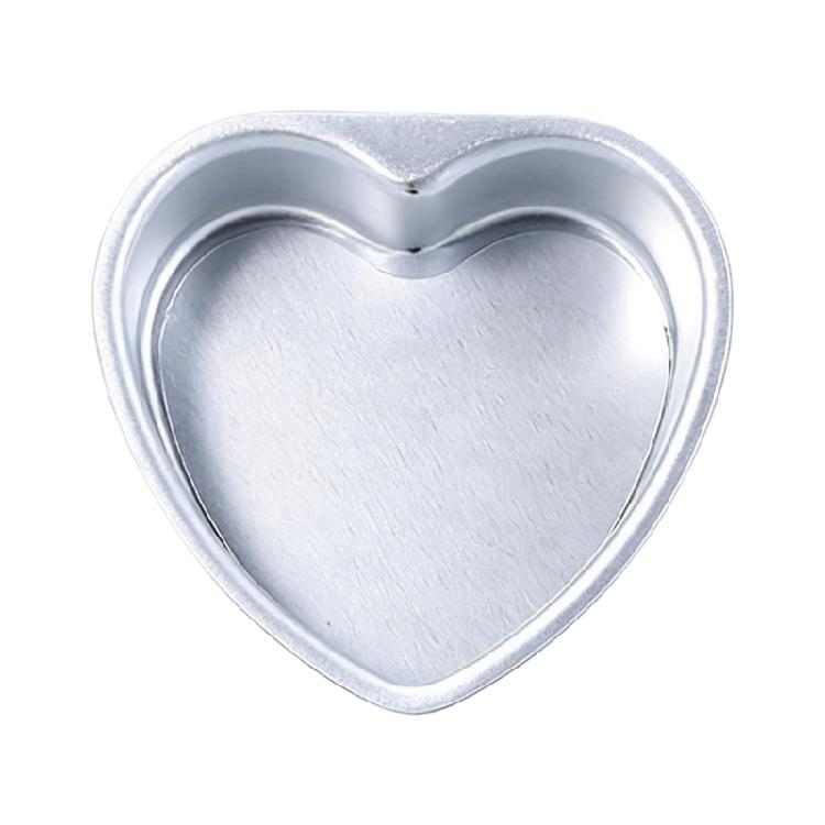 

Food Grade Heart Shaped Cake Baking Pan Even Heat Distribution Aluminum Alloy Bakeware For Oven Use 4 inch серебряный