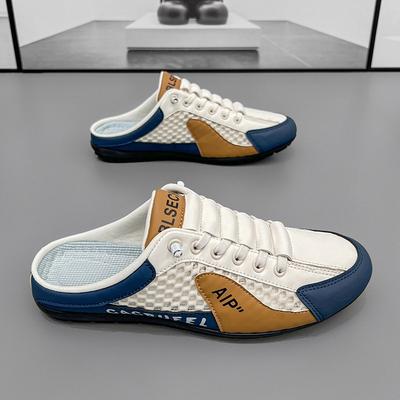 Herrenmode Halbschuhe Sommer Mesh Atmungsaktive Freizeitschuhe Leichte Wanderhalbschuhe Bequeme Sandalen mit flacher Unterseite 39-48
