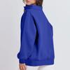 Women's Casual Fashion Long Sleeve Solid Color Zip Sweatshirt Top