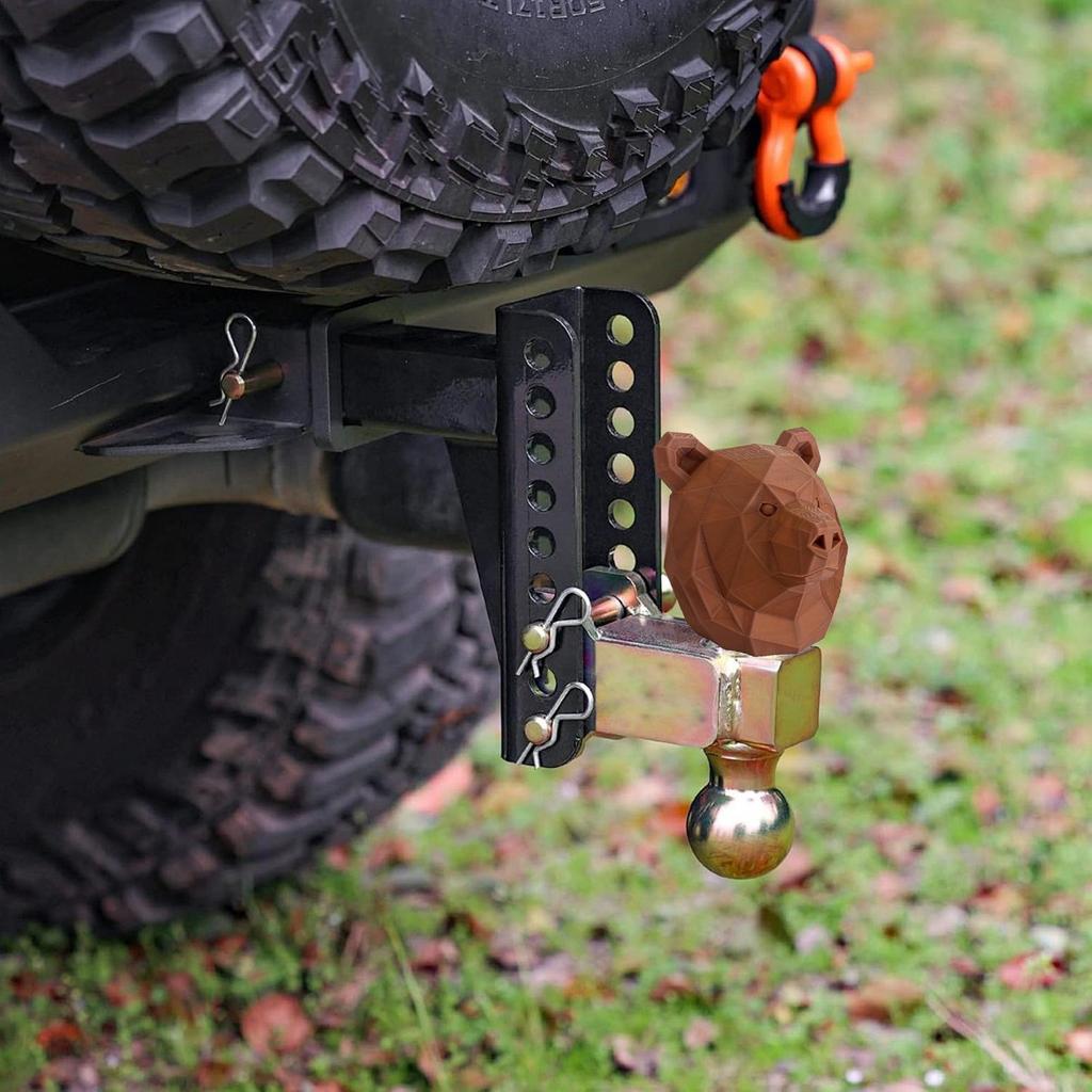 Hitch Cap Bear Head 2 Inch Tube Cover Plug Cap Exterior Car Accessories Cute For Vehicles Boat Towing Trucks Rv Automotive Daily