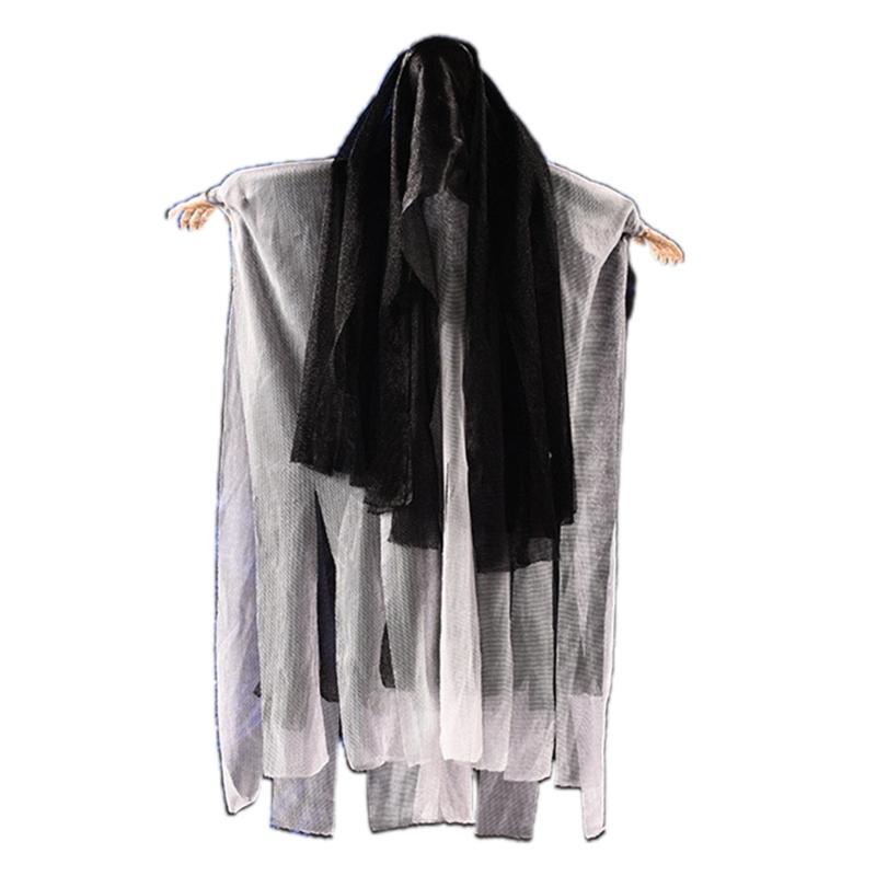 Glowing Sounding Floating Ghost Halloween Decoration Voice Control Light Emitting Sound Horror Ghost Mask Hanging Ghost
