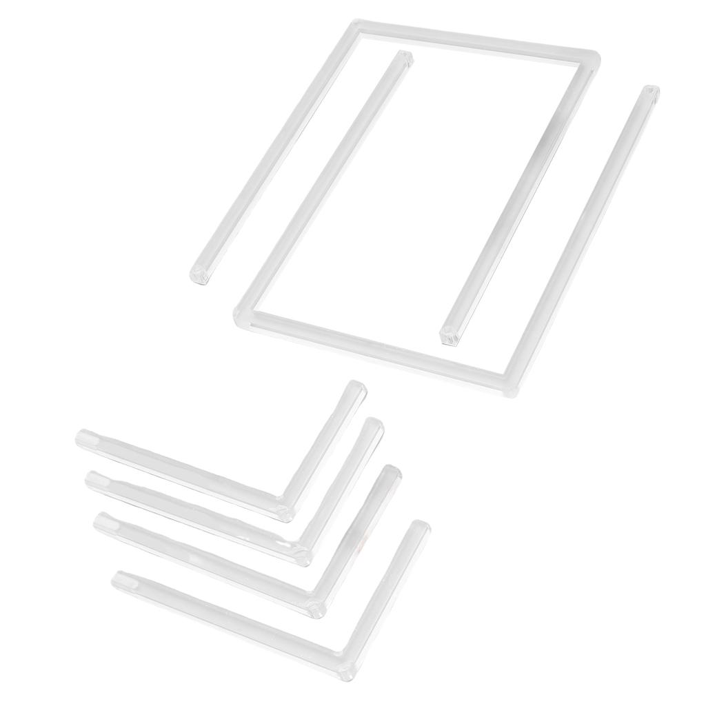 2Pcs Photo Frame Stand Clear Acrylic Table Display Holder Decorative Table Top Easel for Picture Book Platter