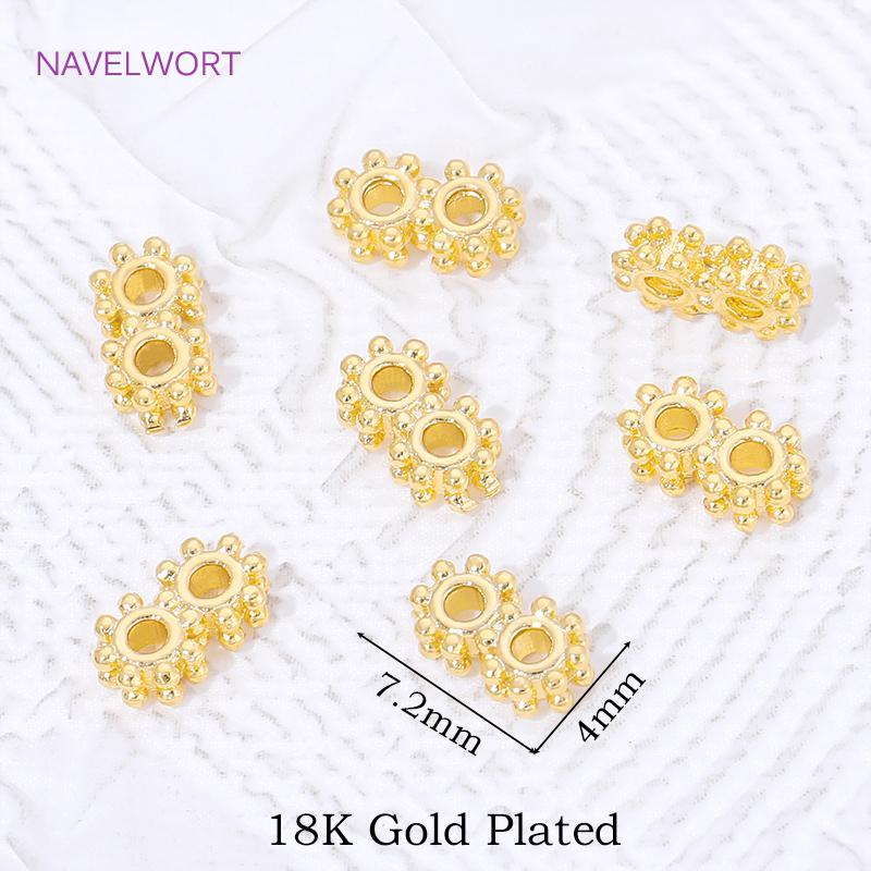 

18K Gold Plated Brass 2/3 Holes Beads Separator For Necklace Making Accessories,Spacer Bar,DIY Jewelry Making Supplies 5 Pieces