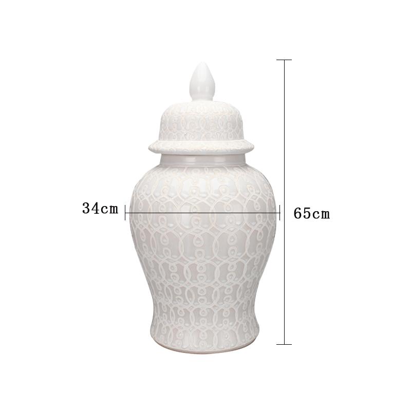 Flower Ceramic Storage Jar with Lids Porcelain General Jars Classical Tea Caddy Flower VasesGinger jar Vintage Home Decor