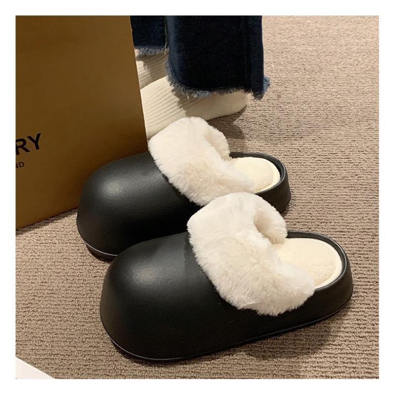 Waterproof Cotton Slippers Women's Autumn and Winter Indoor Home New Thick-bottomed Non-slip Men's Cotton Slippers Outer Wear