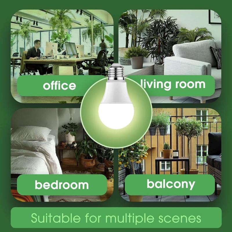 2pcs Full Spectrum Grow Light A19 Bulb 11W E26 Grow Lights for Indoor Plants Flowers Greenhouse Indore Garden Hydroponic Lamp